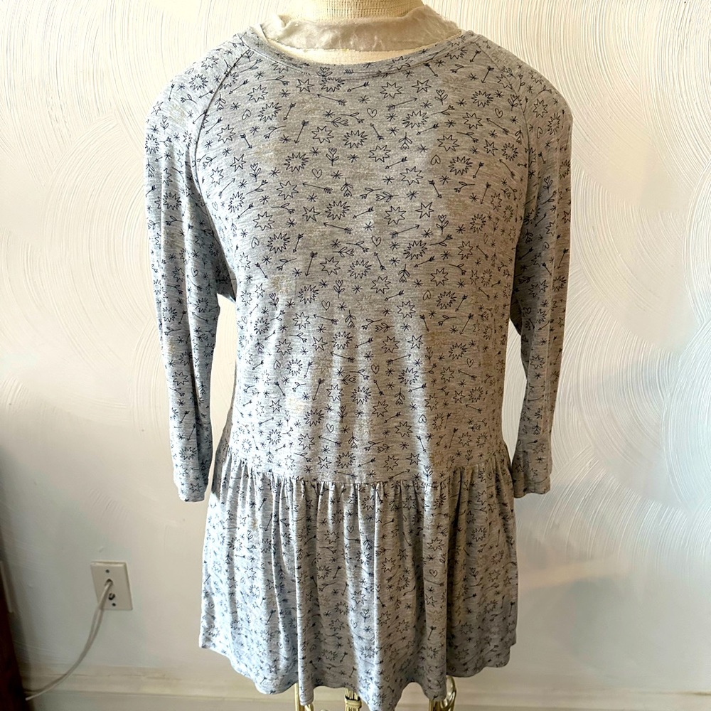 Xx BODEN scoop neck floral and arrow print top sz S Xx